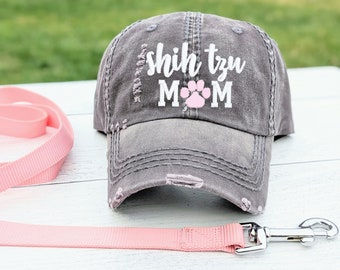 Women's Shih Tzu Dog Mom Hat Baseball Cap Clothing, Cute Shih Tzu Gift Present For Her Owner Wife Friend Birthday Daughter Sister