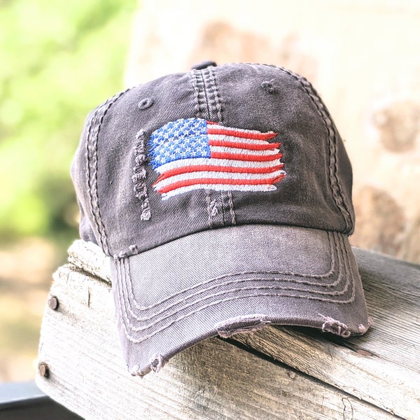 Women's American Flag Hat, Women's USA hat, American Flag Hat, American Flag Clothing, Women's Flag Hat, 4th of July Hat, hat with flag