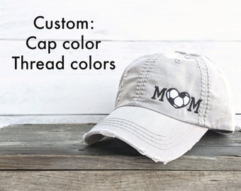 Soccer Mom Hat, Cute Soccer Mom Baseball Cap Clothing, Soccer Game Spirit Wear, Soccer Mom Accessories Present Birthday Gift for Her