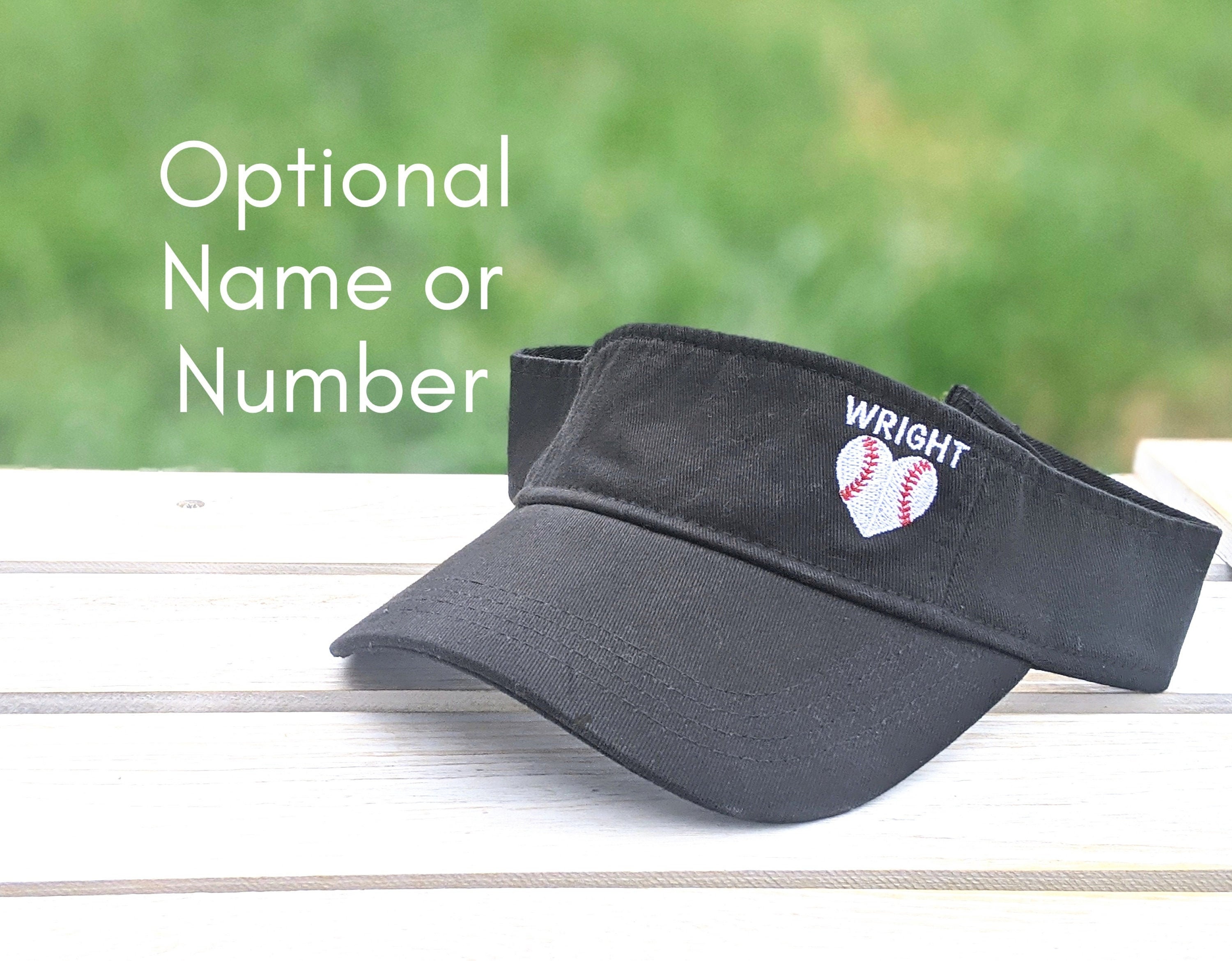 Baseball Visor Baseball Visor With Name Visor With Baseball Etsy