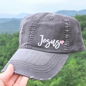 Women's Jesus Hat, Jesus Hat, Jesus Baseball Cap, Jesus Clothing, Jesus Gift, Christian Hat, Christian Birthday Gift, God, Baptism Present