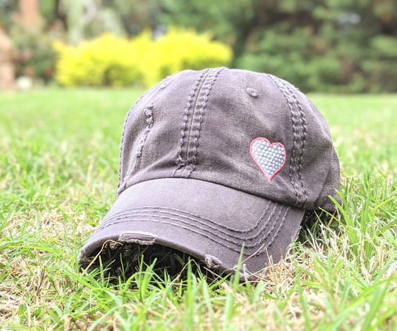 Women S Golf Hat Love Golf Hat Golf Hat With Heart Golf Etsy