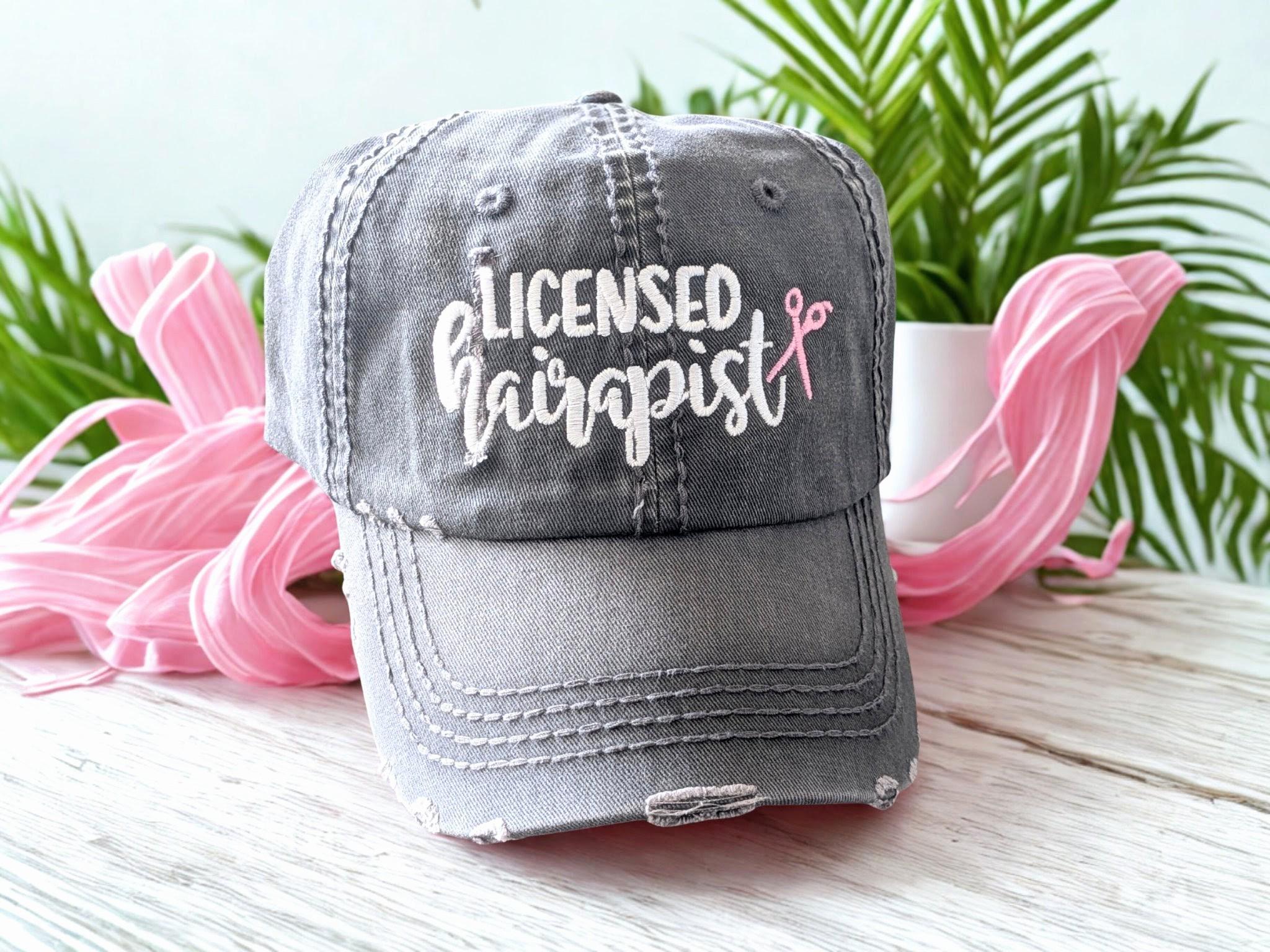 Speedy Pros Women's Ponytail Trucker Hat – Dachshund Embroidery, Distressed Cotton, Adjustable
