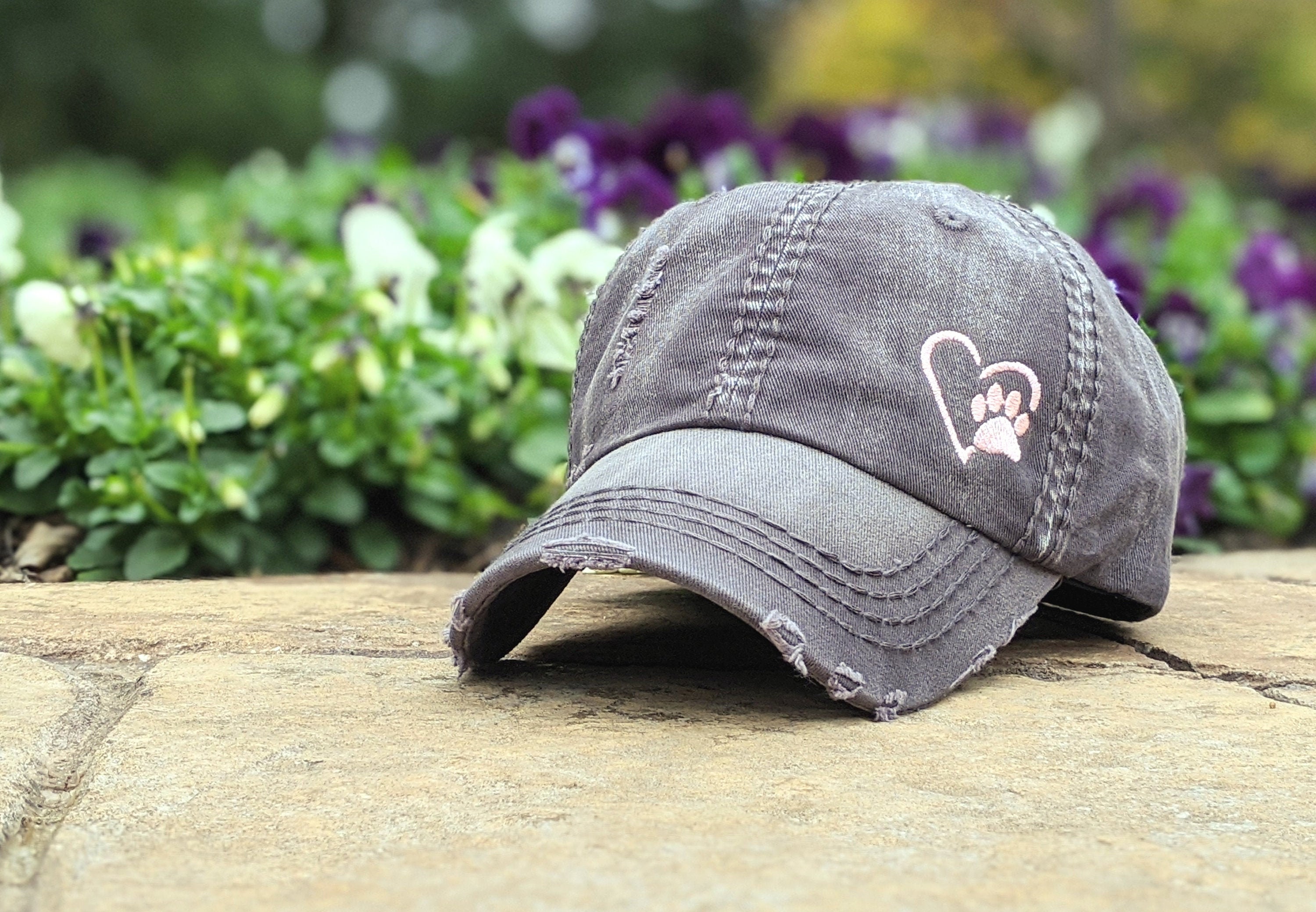 Women's Paw Print With Heart Dog Mom Hat, Baseball Morocco