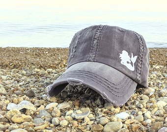 Casquette de baseball avec chapeau de sirène pour femme, cadeau sirène brodée, joli chapeau de croisière sur la plage et sur le lac, voyage entre filles, petit coin design