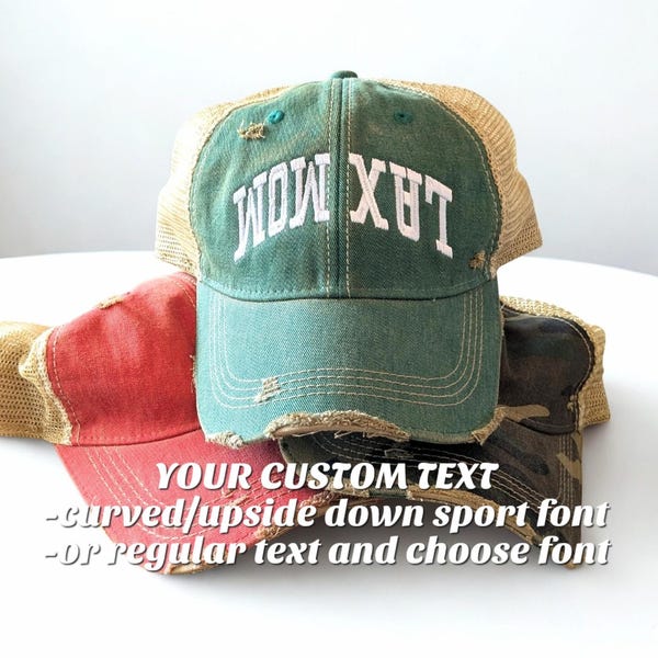 Backwards Text Hat - Etsy