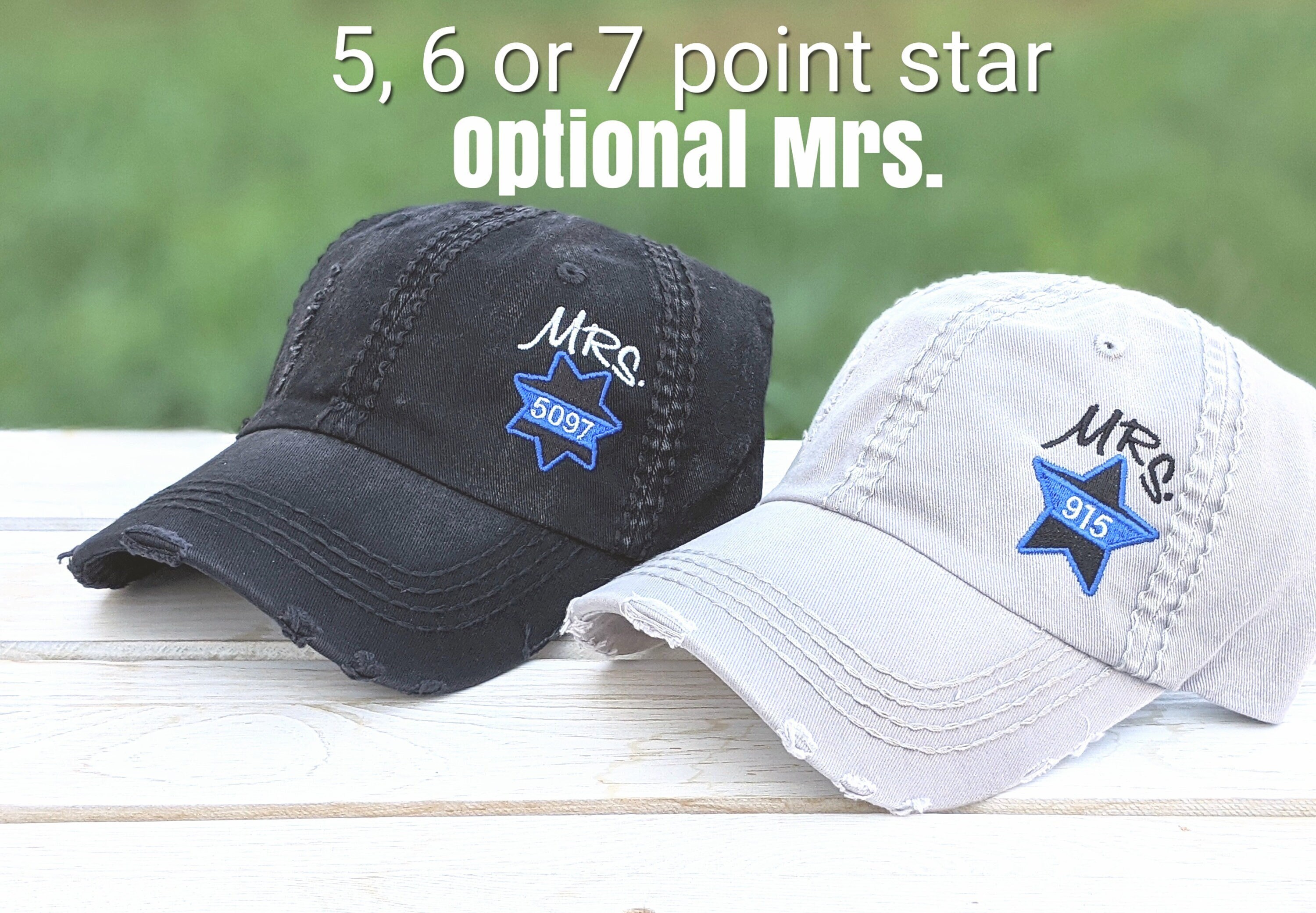 Badge Number Hat Star Badge Hat 5 Point 