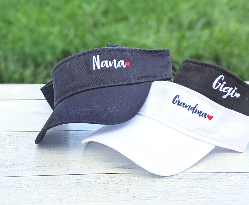Visor With Name Custom Text Visor Embroidered Visor Name Etsy