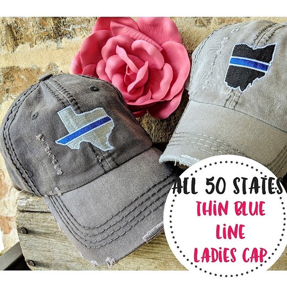 thin blue line baseball cap