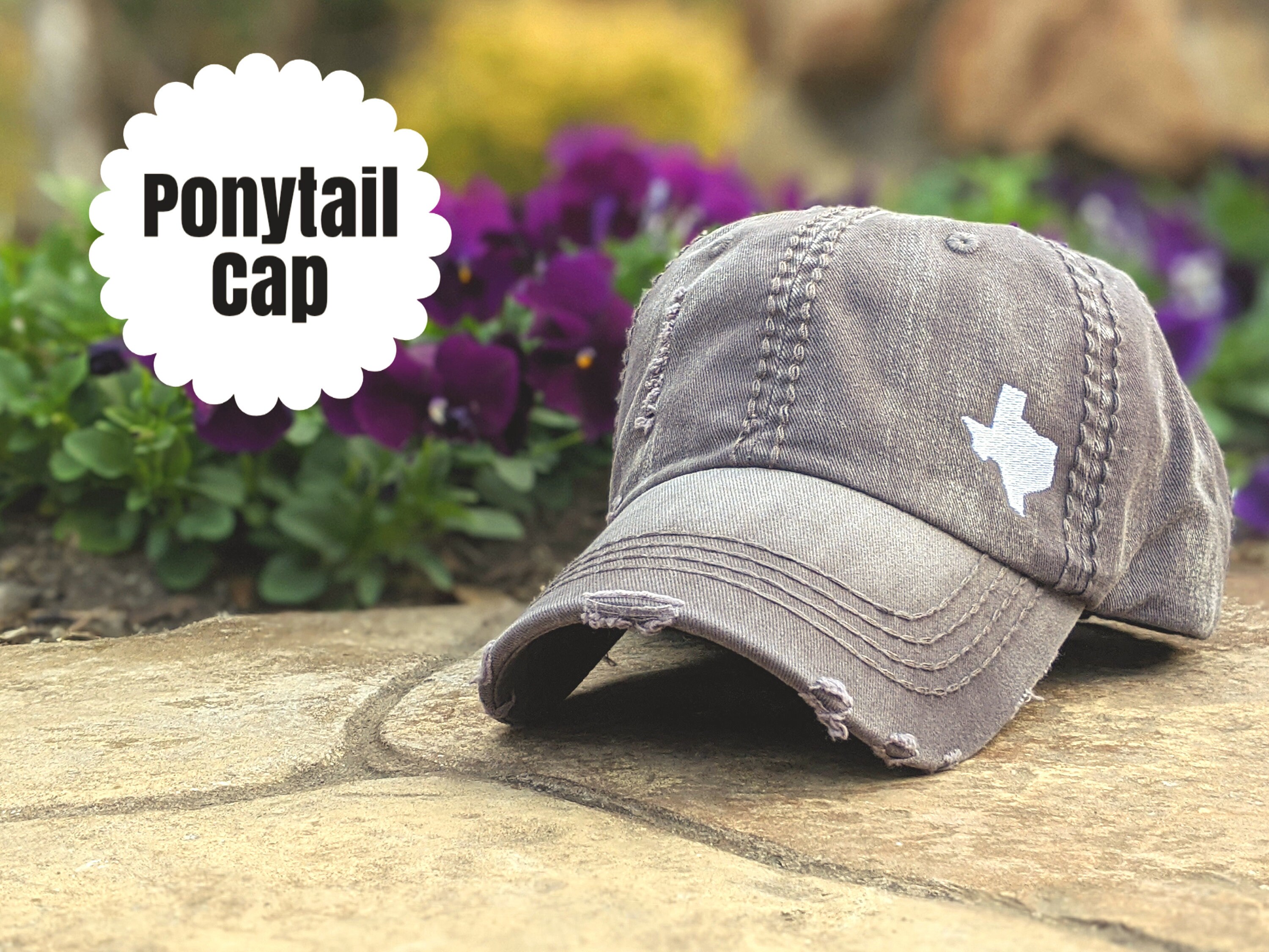 50 States High Ponytail Cap, State High Ponytail Cap, State Messy Bun Hat, 50 States Clothing, 50 States Gift, State Birthday Gift