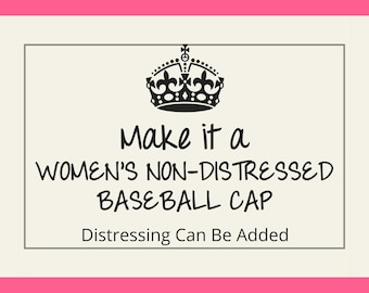 Women's Non-Distressed Baseball Cap Switch, Add-on Item Only, Grey, Black, Camo, Camouflage, Camo