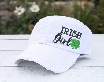 Buy Embroidered Irish Girl Shamrock Baseball Cap Patrick's