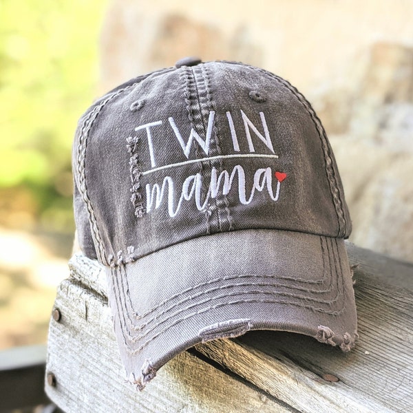 Twin Mama Baseball Cap, Twin Mama Hat, #twinmama, #twinmom baseball cap, twin mama gift, twin mom hat, mom of twins gift, twins clothing