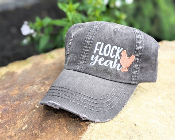 Women s Flock Yeah Chicken Hat Embroidered Chicken Baseball Cap