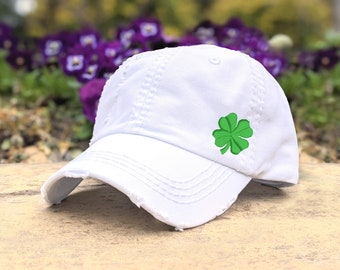 Women's Shamrock Hat, Shamrock Baseball Cap, 4 Leaf Clover Hat, 4 Leaf Clover Baseball Cap, St. Patrick's Day Hat, Women's Ireland Gift Cute