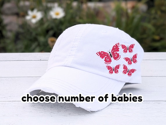 Butterfly Butterflies Hat Baseball Cap, Choose Number and