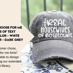 Women's custom text hat, embroidered name baseball cap, choose font trip beach lake cruise imagen 8