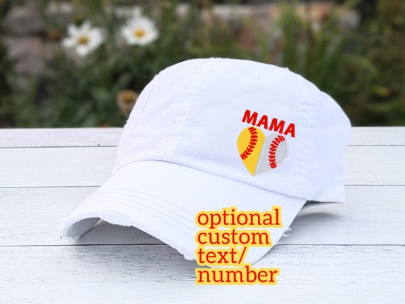 Softball Mom Trucker Hat – Dark Grey, Messy Bun Ponytail Hole, 3D Embroidered