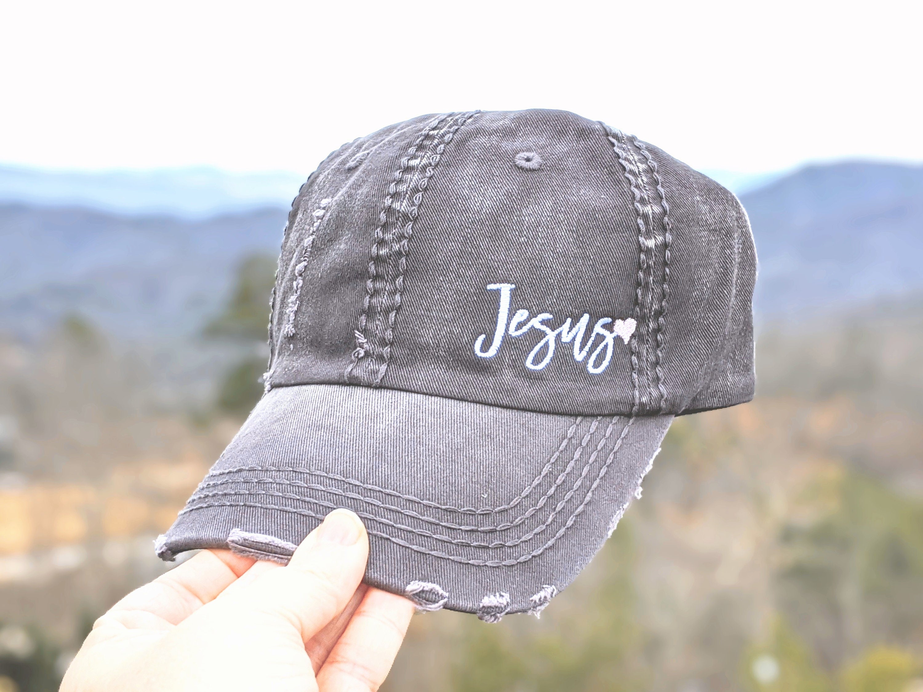 Christian Hat but First Jesus Distressed Cap Jesus Hat -  Canada