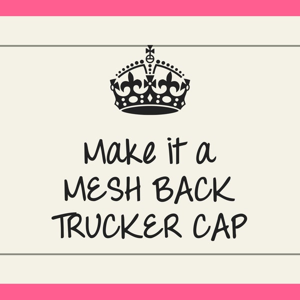 Women's Trucker Hat Switch, Add-on Item Only, Lightweight, Mesh Back, Adjustable Strap, Low Profile, Good for Warm Climates