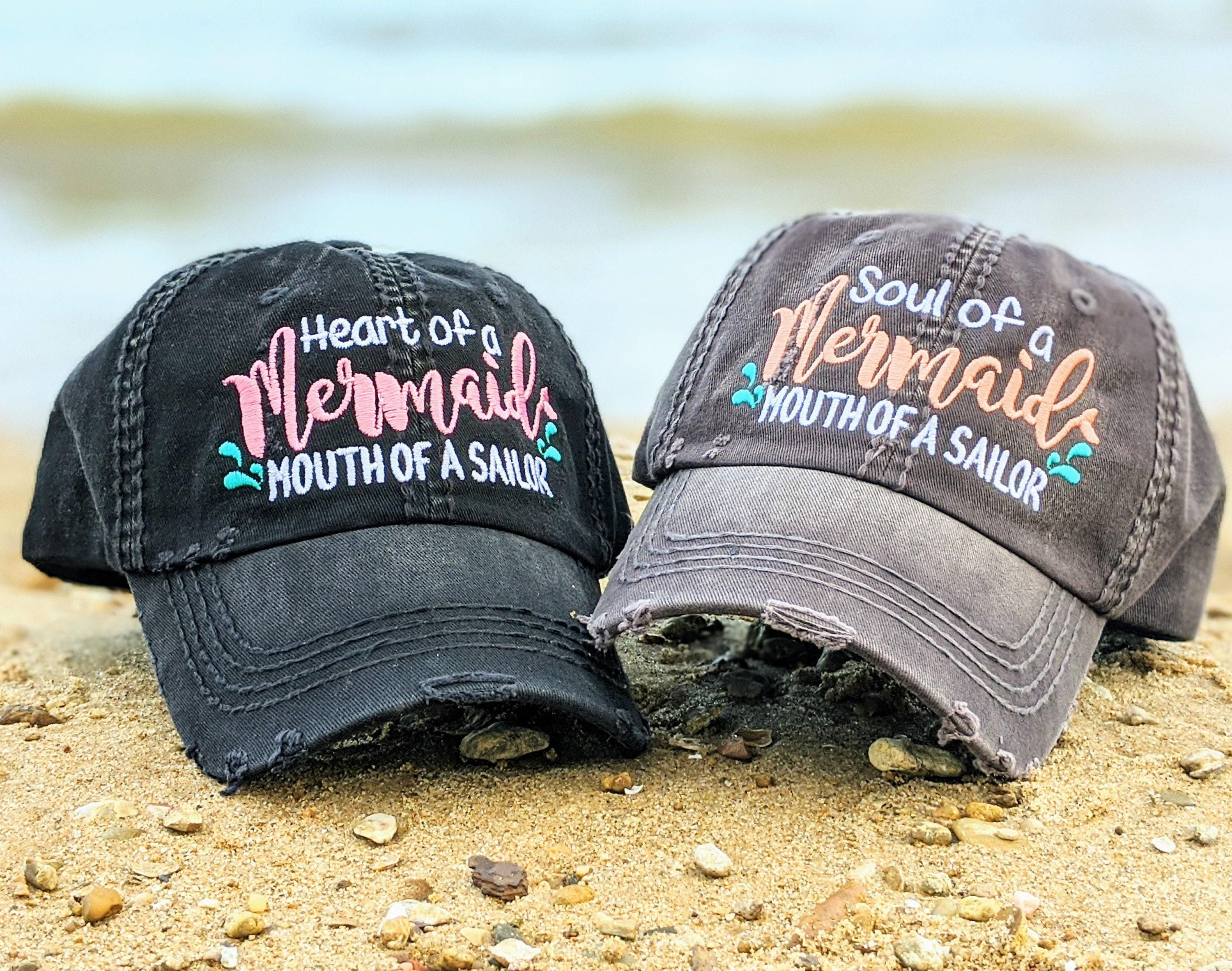 Embroidered Mermaid Baseball Cap: Beach Vacation Hat, Soul  display picture 3