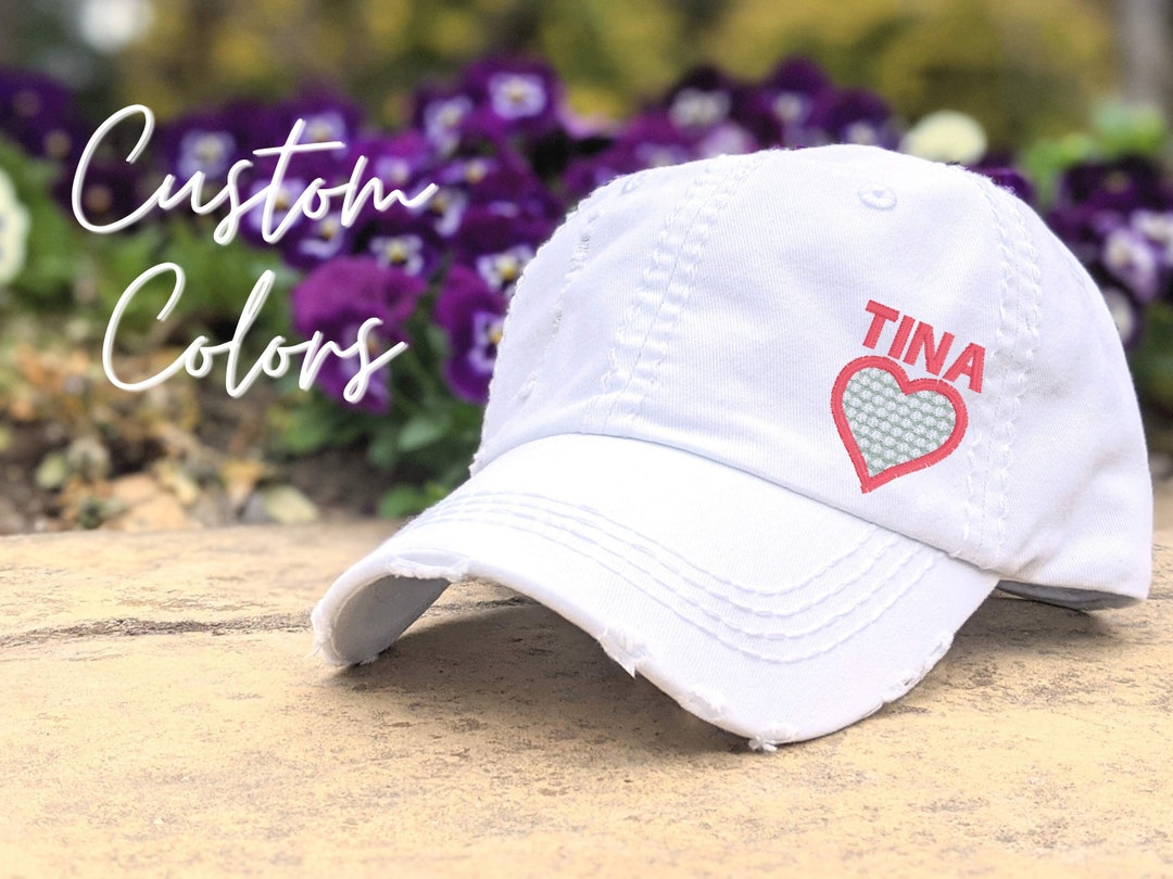 Women's Golf Ball Hat Love Golf Hat Golf Hat With Heart Etsy