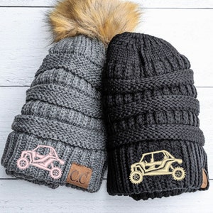 Classic Stlye UTV ATV Side By Side Polaris General Pom Pom Knit Cap Classic Stlye UTV ATV Side By Side Polaris General Pom Pom Knit Cap