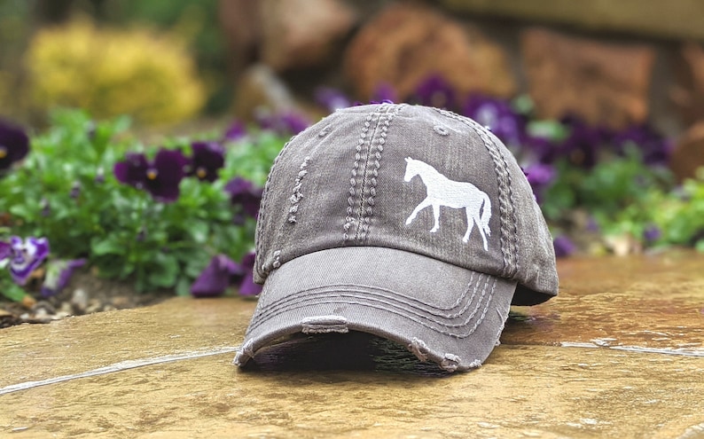 gray Women's Horse baseball cap