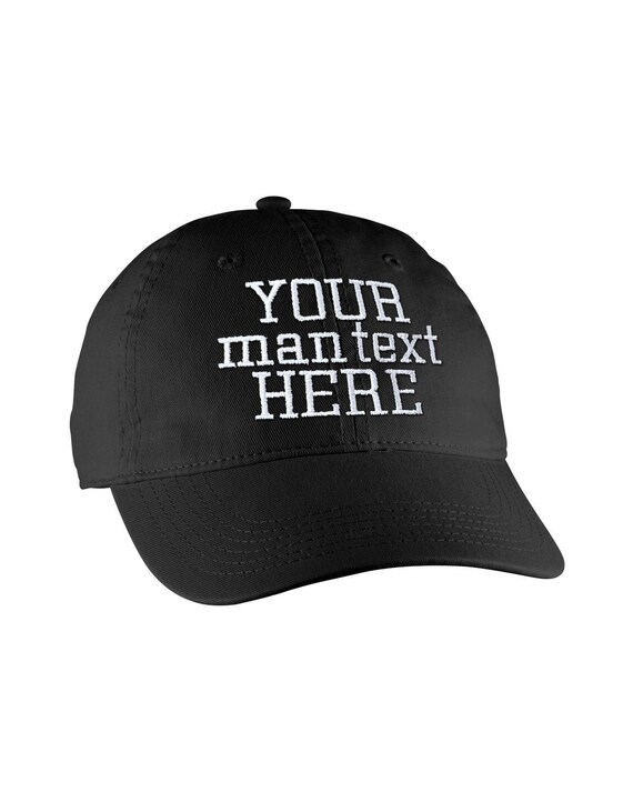 Men's Custom Text Hat Men's Hat With Custom Text | Etsy
