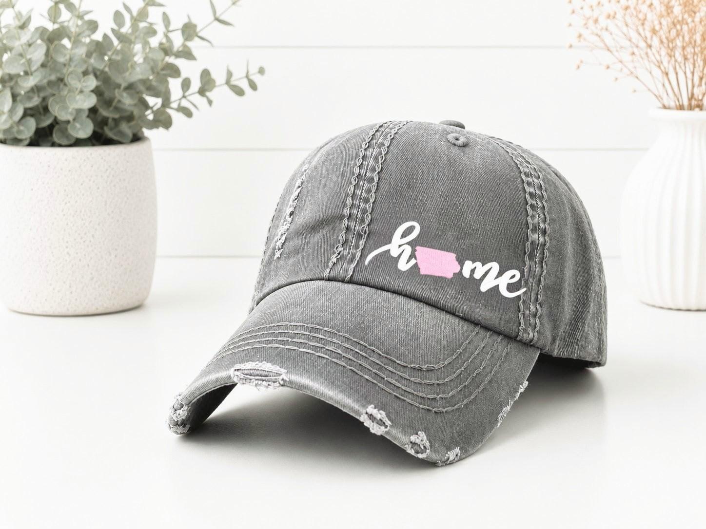 Women\'s Embroidery Adjustable Washed Distressed Casual Trucker Hat Christmas 4350 District Womens Baseball Cap Washed Distressed Vintage  main image 3