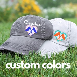Women's color guard hat, color guard flag baseball cap, high school college gift, gift for mom daughter teen sister friend, spirit wear