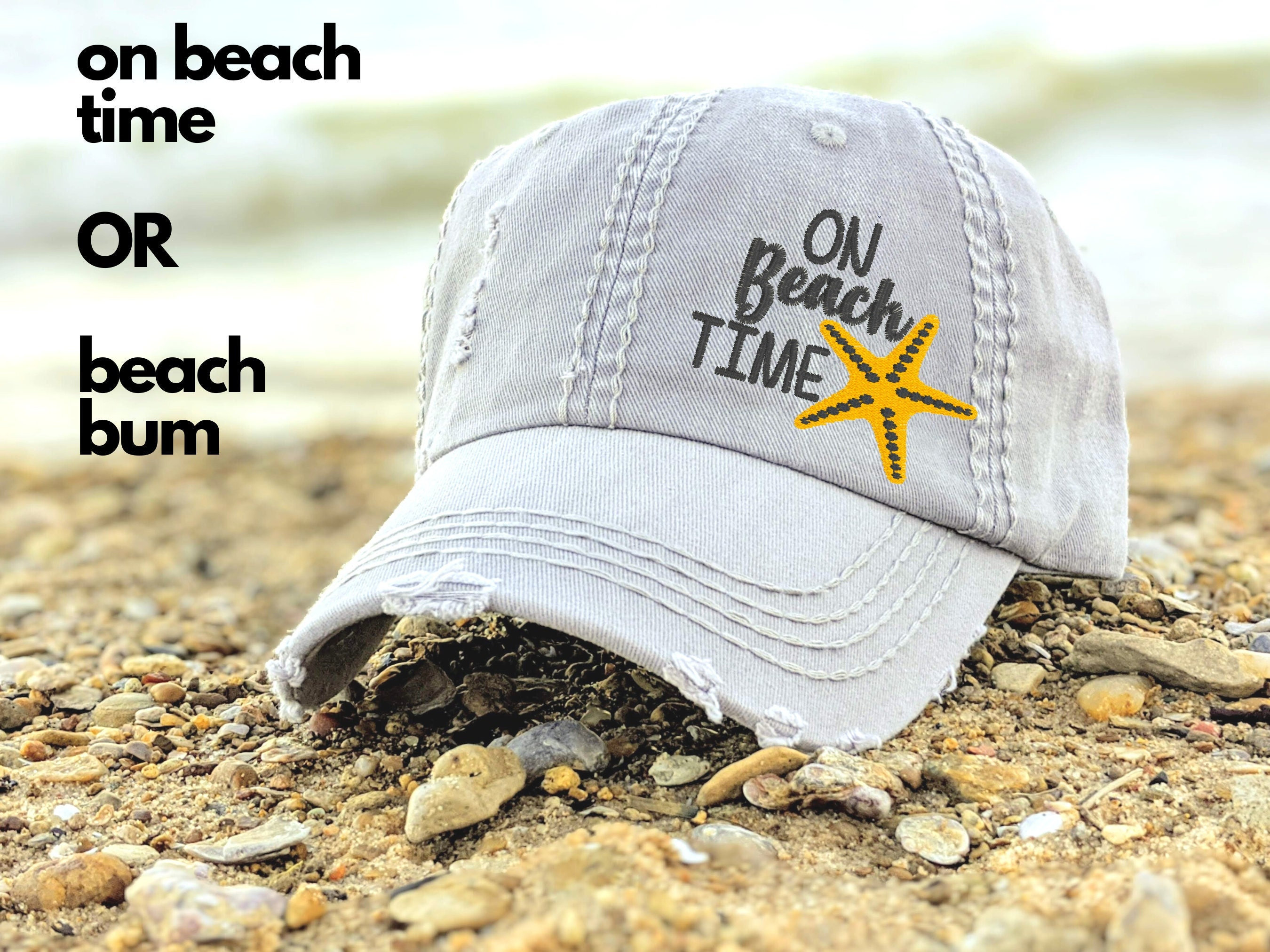 Womens Beach Bum Hat on Beach Time Hat Cute Beach