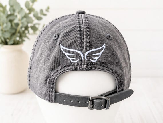 Camp Angel Embroidered Strap-on Hat Cap 40DFL Angel Camo Hat - 40 Days for Life main image 3