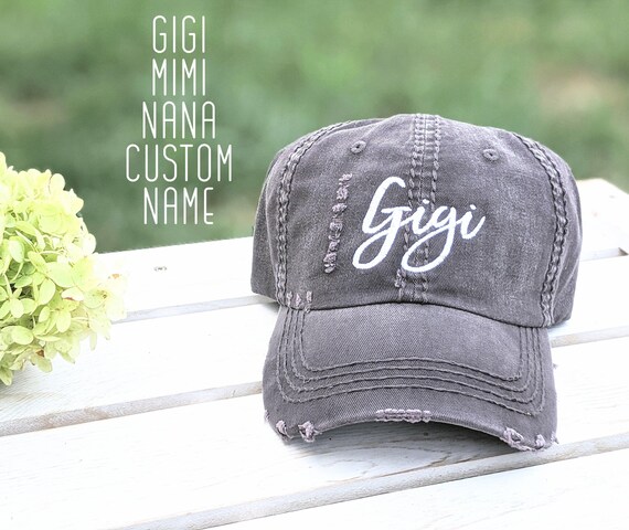 Name Hat Custom Hat Custom Text Hat Gigi Hat Gigi Baseball - Etsy