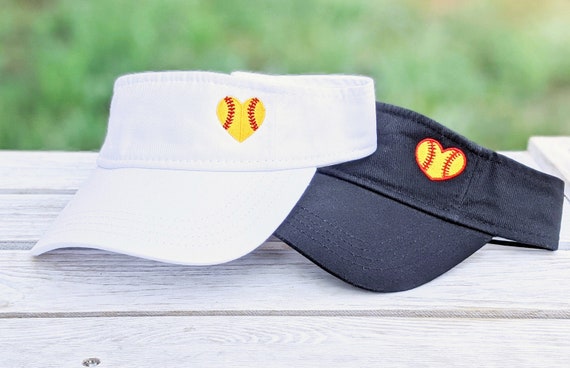 Visera de softbol de mujer bordada, gorra de visera con corazón de softbol,  linda ropa de regalo presente para hija esposa mamá amiga jugador  entrenador -  España