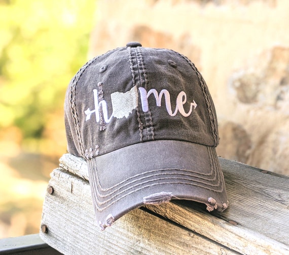 Buy Women s Ohio Home Baseball Cap Cute Custom Embroidered OH Hat