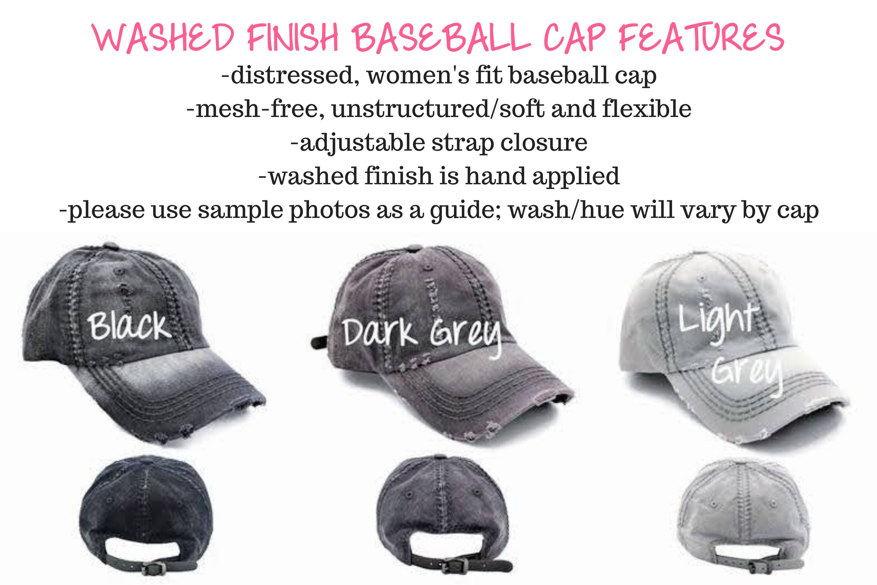 Hand Drawn Heart Embroidered Baseball Cap For Women | Dad Hat, 100% Cotton, One Size, Gray - View #8