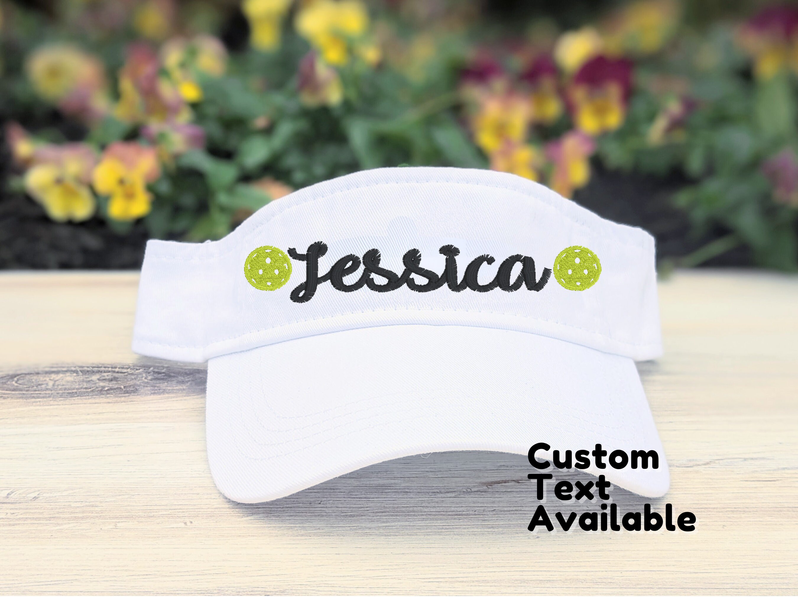 Pickleballer Embroidered Letters Strapback Visor New Personalized Pickleball Visor | Monogrammed Visor  main image 4