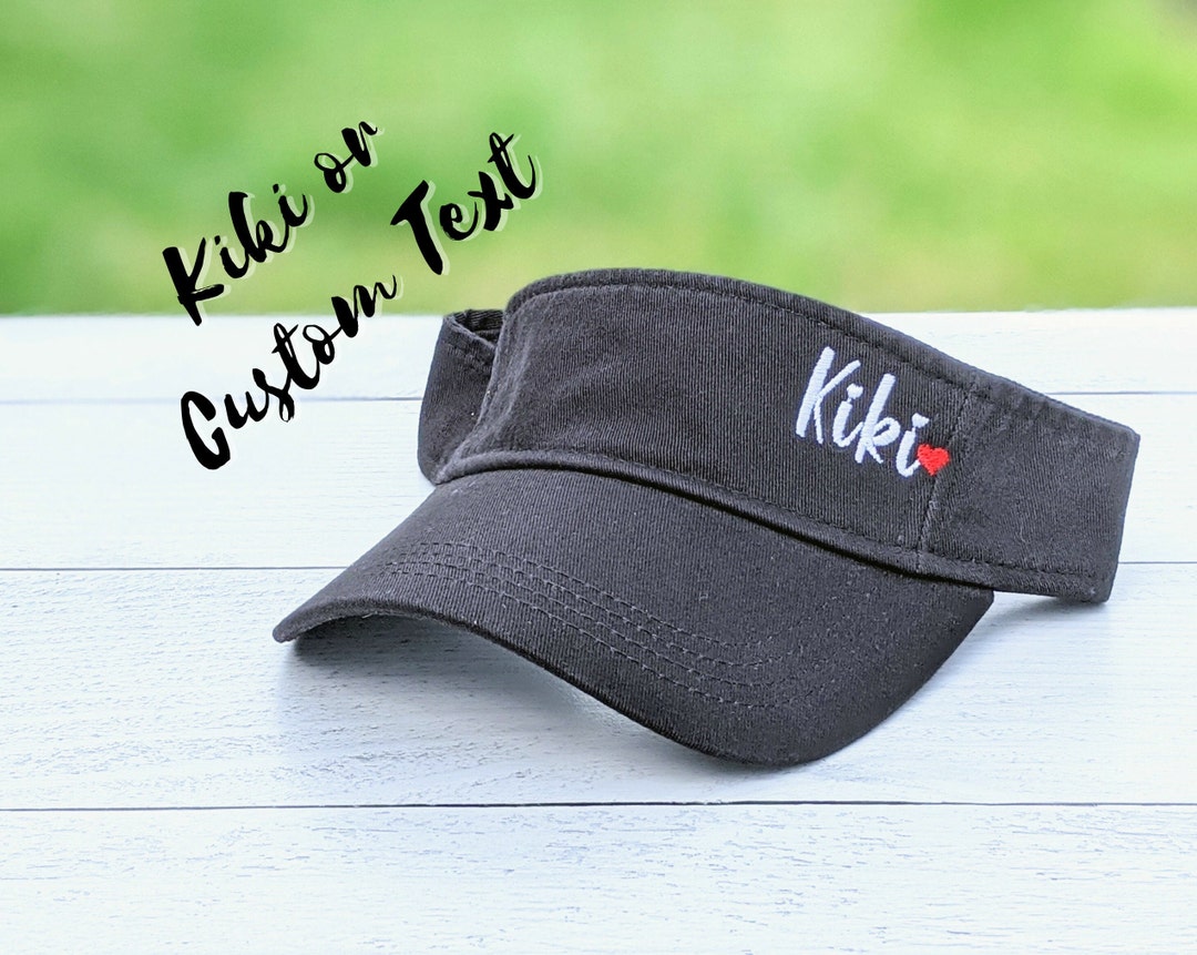 Women's Kiki or Custom Name Text Nickname Visor, Kiki Yaya Gigi Mimi