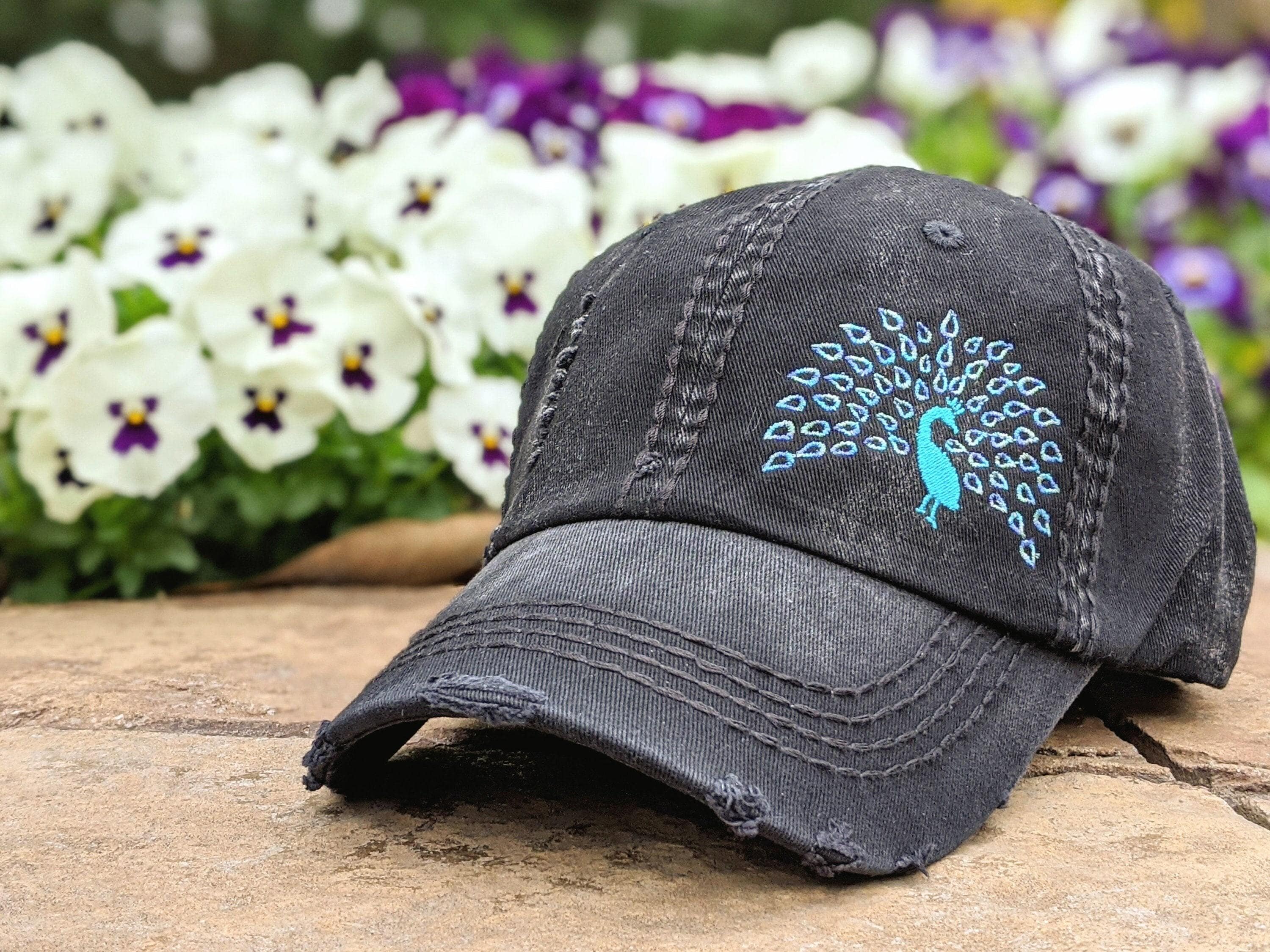 Embroidered peacock hat Mystic Peacock Hat – Erika Busse Art main image 2