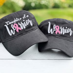 Custom Text Warrior Cancer Ribbon Baseball Cap Hat: Support Daughter + Gift