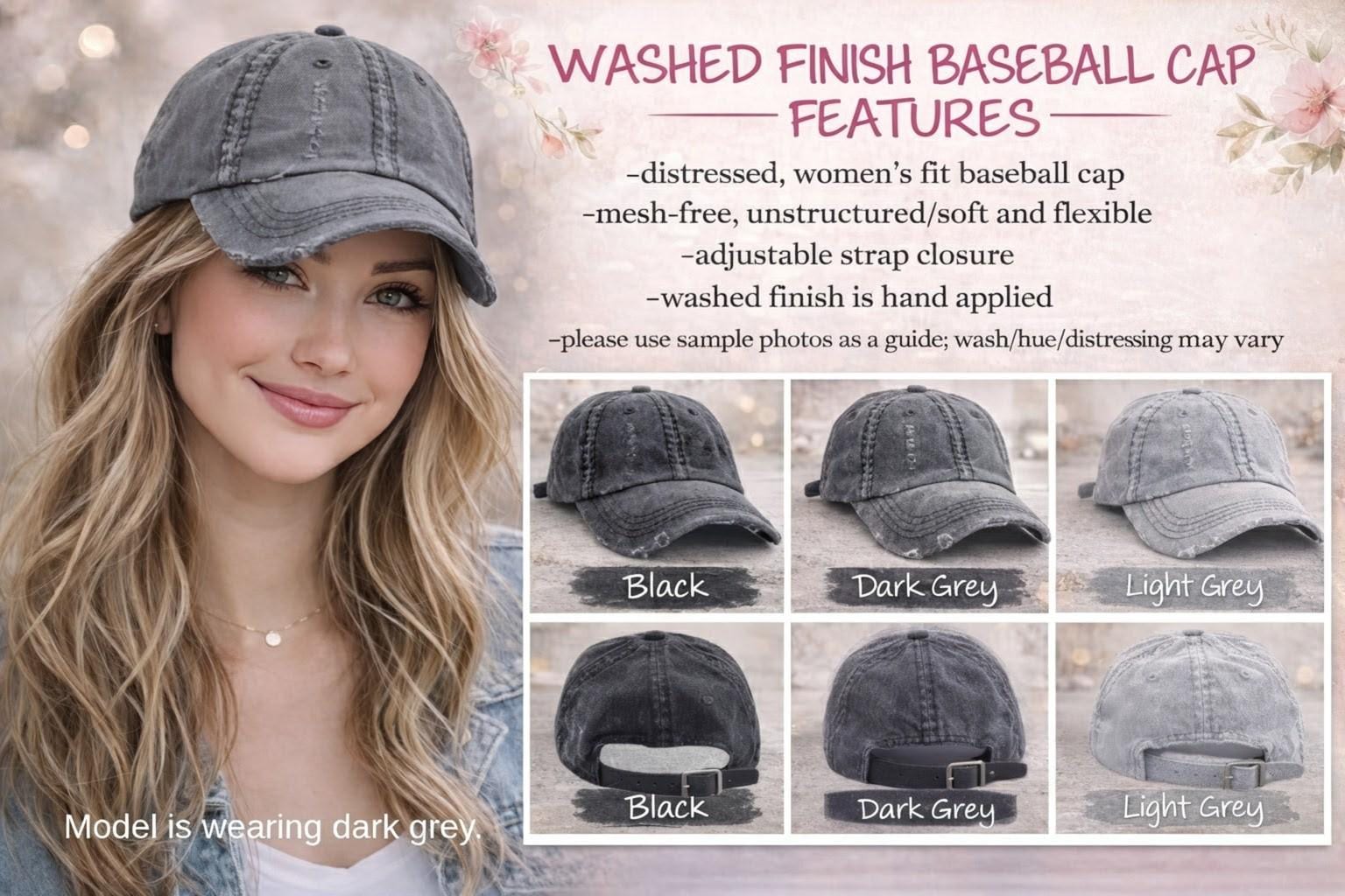Women's Butterfly Hat Baseball Cap, Embroidered Nature Accessories