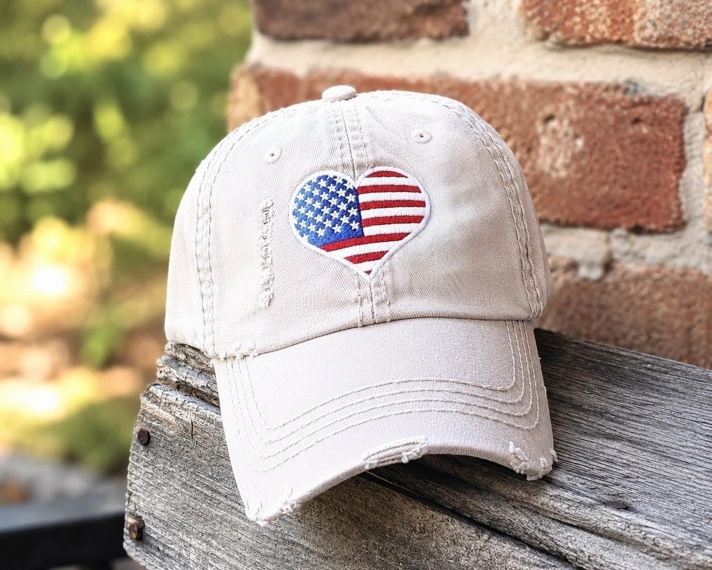 Women\'s Embroidered Baseball Cap Adjustable Soft Breathable Hats Red Blue Flag USA American Flag Baseball Cap Adjustable Embroidered  main image 3