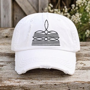 Embroidered Cowboy Boot Stitch Baseball Cap: Women's Western Hat, Gift Clothing
