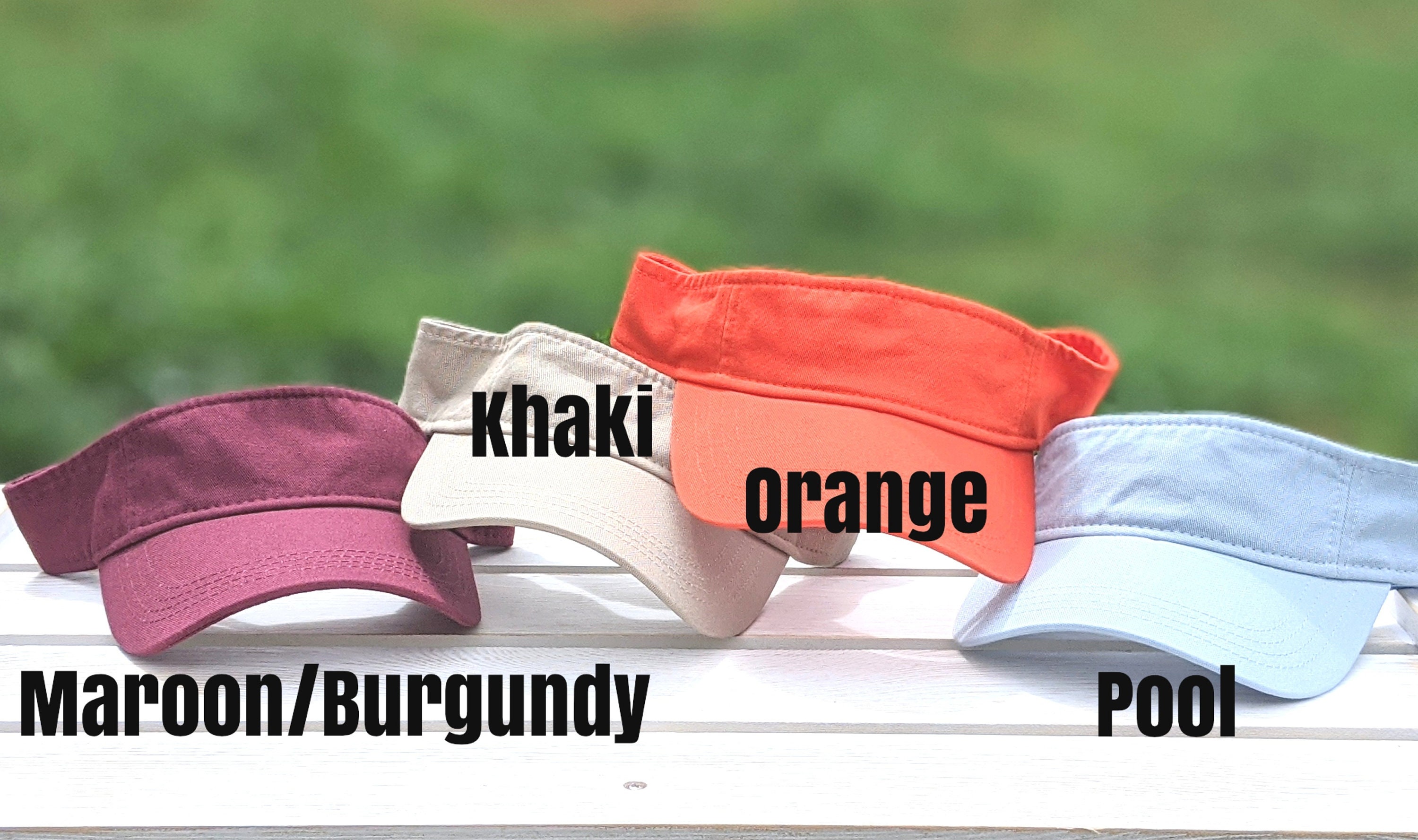 Visor With Name Custom Text Visor Embroidered Visor Name Etsy