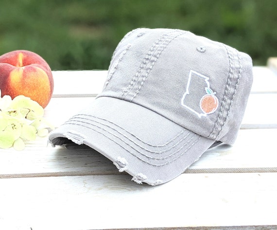 Women's Georgia Hat, Georgia Peach Hat, Georgia Baseball Cap, Georgia Clothing, Georgia Gift, Georgia Birthday Gift, Georgia Christmas Gift