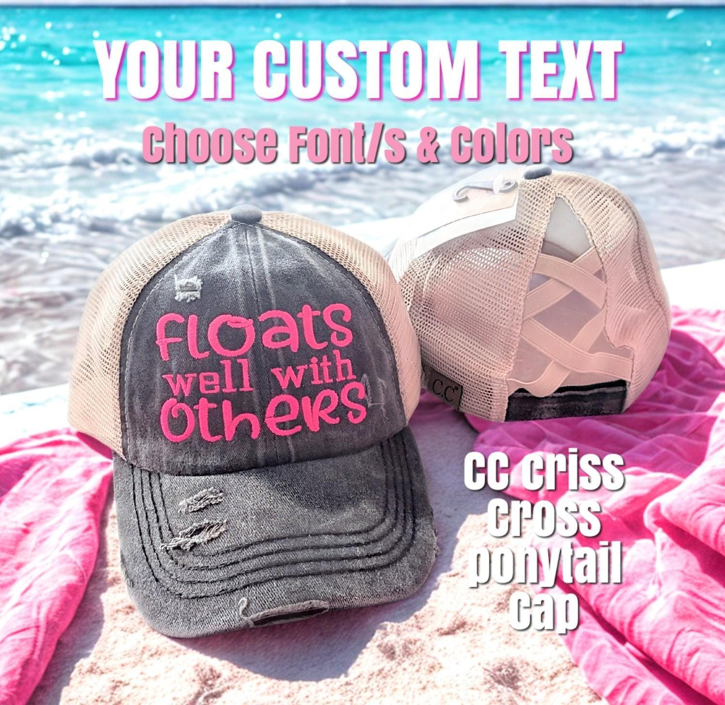 Criss Cross Back Ponytail Baseball Cap with Sayings, Adjustable C.C Criss-Cross Ponytail Caps for Women, Teens & Children  main image 4