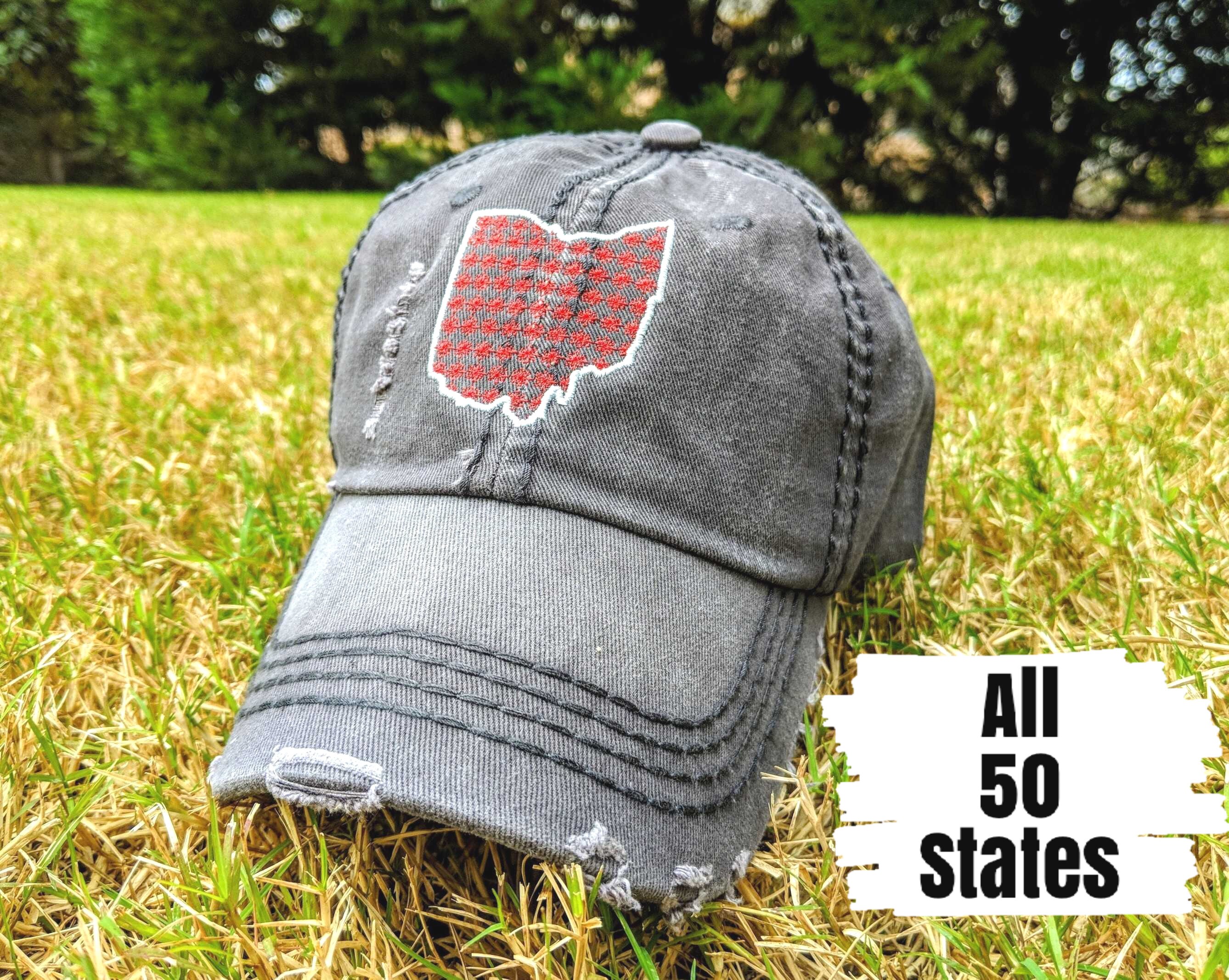 50 States Hat State Baseball Cap Women 
