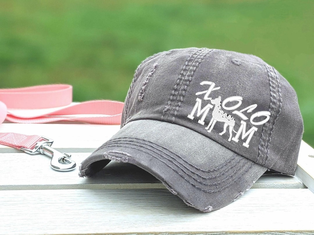 Xolo Dog Mom Hat: Xoloitzcuintli Mexican Hairless, Embroidered