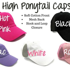 Make it a Ponytail Cap, Make it a Messy Bun Hat, Make it a High Ponytail Hat, Add-on Item Only image 7